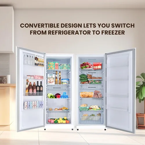 Vista 5 de Conserv Congelador vertical 17cf CONVERTIBLE REF Garage Ready 28in ancho 110V (blanco)