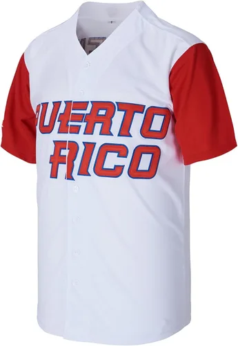 Vista 2 de #21 Roberto Clemente Puerto Rico World Game Classic - Camiseta de béisbol para hombre cosida
