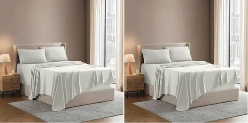 Vista 62 de Nestl - Juego de sábanas tamaño individual, sábanas de cama, color blanco, bolsillo profundo de 3 piezas 01-Blanco