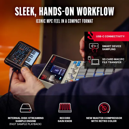 Vista 4 de Akai Professional Muestreador portátil de la muestra de MPC