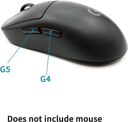 Vista 3 de Nueva cubierta lateral para llave lateral (G4 G5 C6 C7) con patas de ratón de repuesto para mouse Logitech G Pro Wireless Gaming Mouse