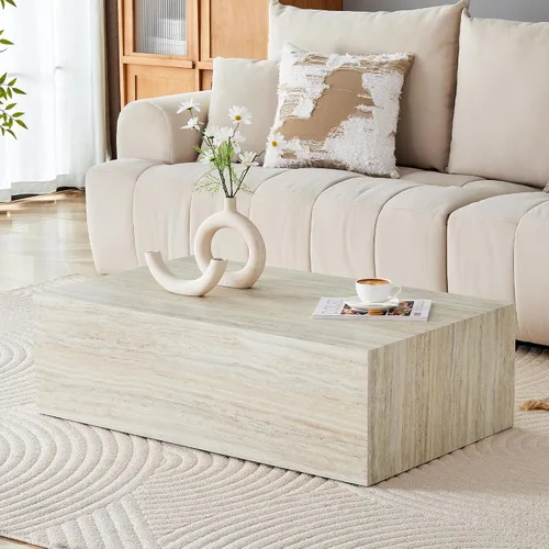 Vista 19 de WILLIAMSPACE 11.81" Square Wood Side Table for Living Room, No Assembly 11.81"*19.69"h-gray Textured