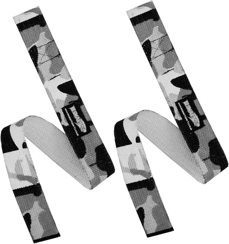 Vista 2 de BeSmart Correas de barra de levantamiento de pesas gimnasio Bodybuilding muñequera vendaje Camuflaje gris