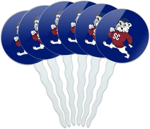 Vista 328 de Abilene Christian - Juego de 6 palillos para cupcakes con logotipo secundario