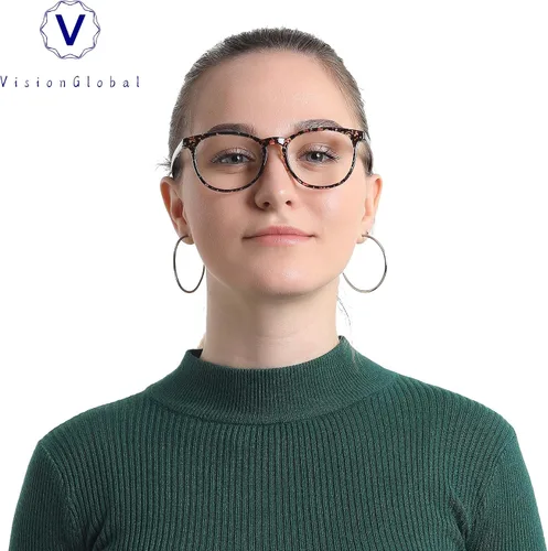 Vista 5 de VisionGlobal 3 pares de lentes de lectura/gafas de sol plegables con lente de bloqueo de luz azul, gafas plegables compactas para mujer, Chilling 2