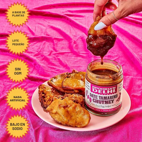 Vista 4 de Brooklyn Delhi - Date Tamarind Chutney - Made with Sweet Dates and Tamarind - Vegan, Nothing Artificial - 9oz