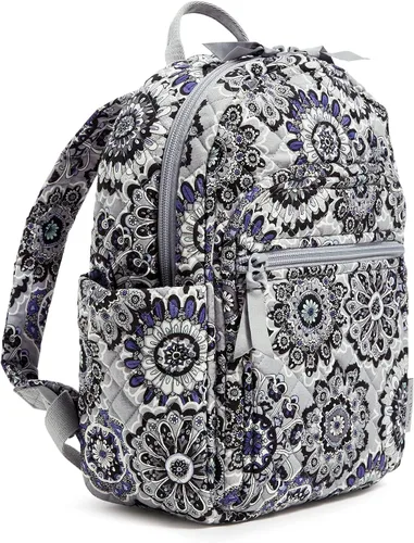 Vista 2 de Mochila pequeña de algodón para mujer, Medallón Tranquil - Algodón Reciclado
