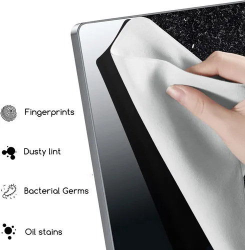 Vista 4 de Paquete de 2 paños de limpieza de microfibra compatibles con MacBook Pro/AIR de 13 pulgadas y MacBook Pro de 14 pulgadas, protección de impresión