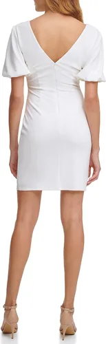 Vista 4 de GUESS Manga abullonada con cuello corazón para mujer
