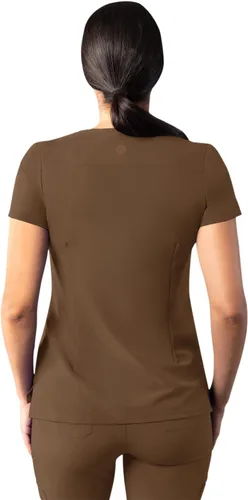Vista 2 de Adar Addition - Ropa quirúrgica para mujer, moderna camiseta médica con cuello en V