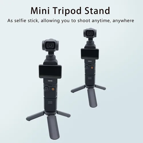 Vista 3 de Mini trípode para DJI Osmo Pocket 3, para bolsillo 3 cardán cámara trípodes soporte de escritorio