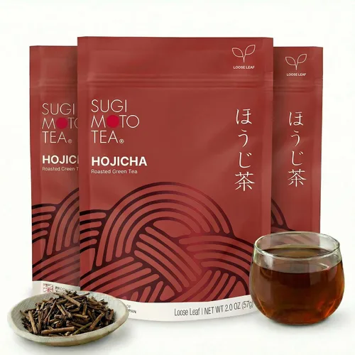 Vista 11 de SUGIMOTO Té japonés Genmaicha con hoja suelta Matcha 3.5 oz 100% Hecho en Japón, Shizuoka, Té Verde Sencha con Arroz Asado y Matcha, 3.5 oz