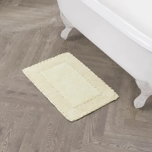 Vista 27 de Laura Ashley Ruffle tapete para baño de algodón de 17 x 24 pulgadas