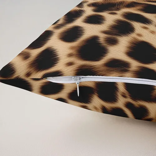 Vista 7 de Feelyou Juego de 2 fundas de almohada de leopardo de 16 x 16 pulgadas, fundas decorativas con estampado de guepardo, decoración del hogar, funda