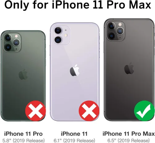 Vista 6 de SAKUULO Funda magnética para iPhone 11 Pro Max [Compatible con MagSafe] Patrón de Estampado de Leopardo Gris Claro Funda de Carga Inalámbrica