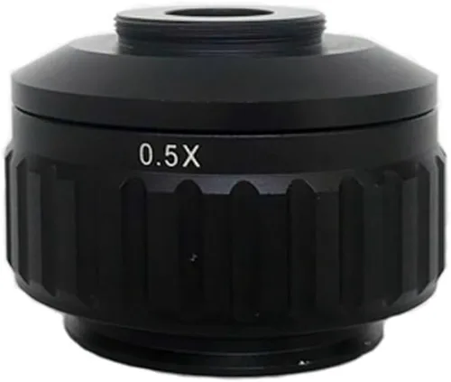 Vista 4 de Adaptador de cámara de microscopio de lente de montaje en C 0.35X 0.5X para microscopio estéreo trinocular de enfoque de video conector de puerto