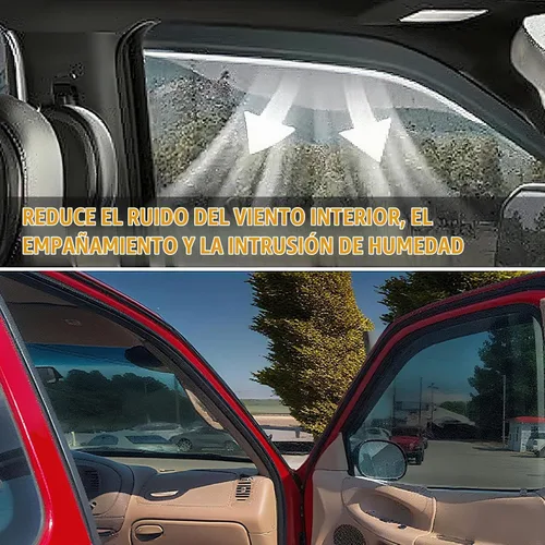 Vista 6 de Deflectores de ventana adhesivos para ventanas laterales y ventilación con viseras para 2015-2018 Chevy Silverado y GMC Sierra 1500 2500HD 3500HD