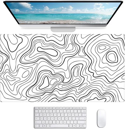Vista 18 de Alfombrilla de ratón para juegos grande con bandera americana, alfombrilla XXL para laptop y teclado, decoración de escritorio de oficina de 35.4 x