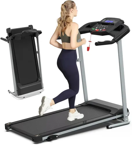 Vista 9 de Home Foldable Treadmill with Incline, Folding Treadmill for Home Workout, Electric Walking Treadmill Machine 15 Preset or Adjustable Programs 250 LB