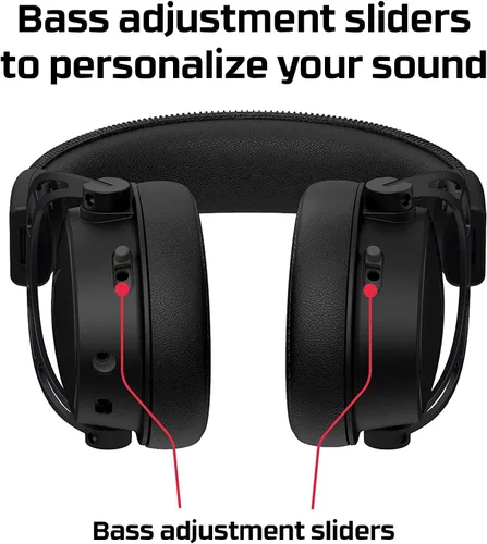 Vista 4 de HyperX Cloud Alpha S - Auriculares para juegos de PC sonido envolvente 71 graves ajustables controladores de doble cámara mezclador de chat cuero