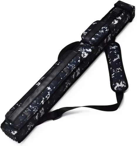 Vista 13 de Collapsar Estuche rígido para taco de piscina 2X2 Nylon/Polipiel Billar Sitck Fit 2-Piece Cue Up to 58" Nylon/Leatherette with Two Pockets