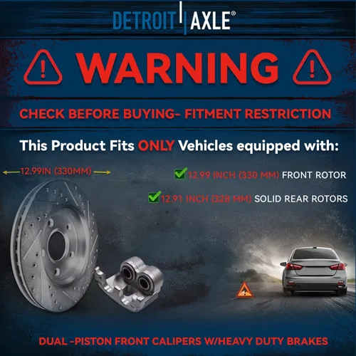 Vista 279 de Detroit Axle - Rotores de freno delantero para 04-13 Mazda 3 Rotores de frenos de disco 06-15 Mazda 5 Reemplazo: Rotor regular delantero de 11.81