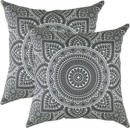 Vista 10 de TreeWool - Juego de 2 fundas para almohadas decorativas, diseño caleidoscopio, almohadas de cojín, cubierta deslizante para almohada y para el sofá