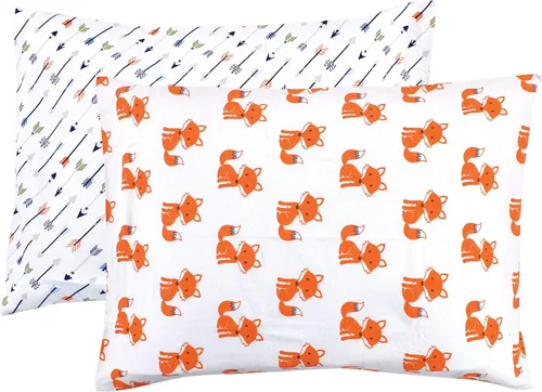 Vista 58 de Hudson Baby Funda de almohada unisex de algodón para bebé, Animal Adventure, talla única