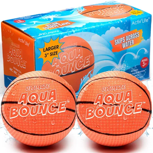Vista 13 de Activ Life Ultimate - Paquete de 2 pelotas de salto de agua más grandes de 3 pulgadas, pelotas rebotadoras para diversión en la piscina y la playa
