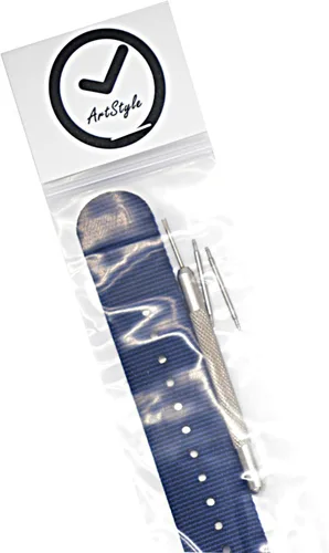 Vista 44 de ArtStyle - Correa para reloj de nailon balístico y con hebilla negra de alta gama (acabado mate)