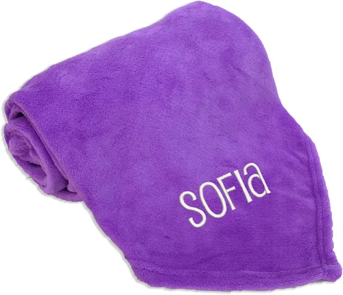 Vista 15 de Threadart Manta personalizada bordada con nombre súper suave y ultrasuave, manta de forro polar de 50 x 60 pulgadas, bordado personalizado incluido