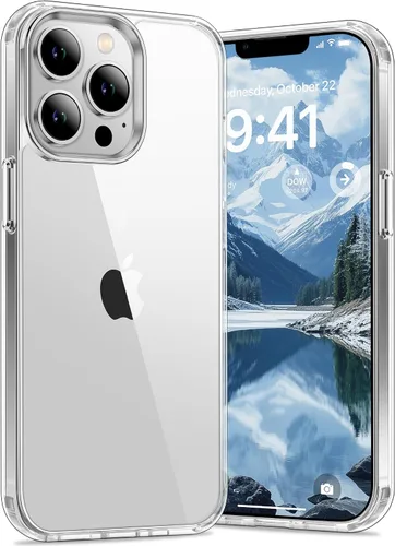 Vista 31 de Vakoo Funda transparente para iPhone 11 Pro Max, antiamarilleo, color negro