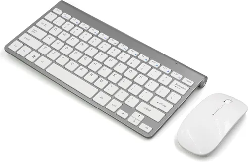 Vista 4 de Supersonic SuperSonic SC-531KBM - Teclado inalámbrico ultradelgado con ratón inalámbrico, color plateado
