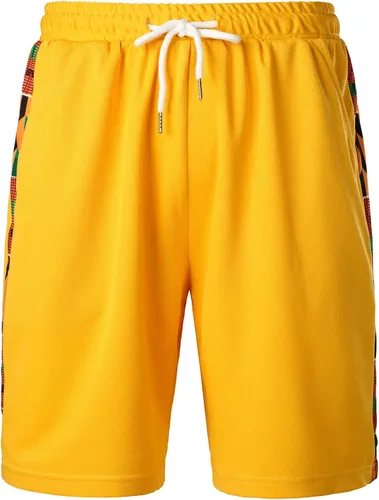 Vista 4 de Conjunto de camiseta y pantalones cortos para hombre con estampado africano de LucMatton