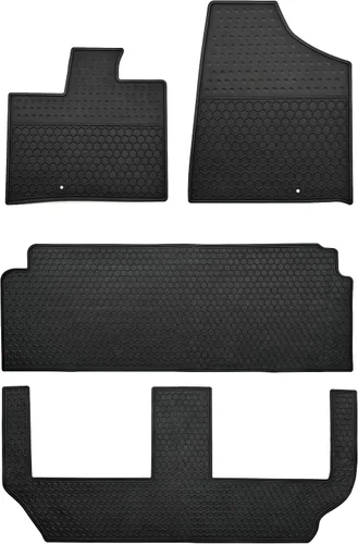Vista 12 de Alfombrillas para auto a la medida para Dodge Durango 2024-2016, 2016-2024 Jeep Grand Cherokee, (Modelo WK 2022) Alfombrillas de piso de goma