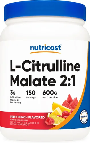 Vista 10 de Nutricost L-citrulina malato 2:1 (10.58 oz) (frambuesa azul)