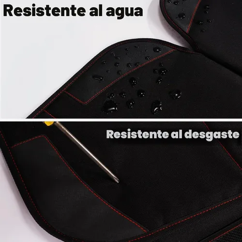 Vista 6 de Protector de asiento de automóvil con respaldo acolchado de goma antideslizante, acolchado impermeable más grueso para asientos infantiles, sin