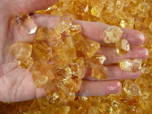 Vista 3 de Fantasia Materiales 50 cts de faceta de grado citrino 'A' más aficionado en bruto de Brasil