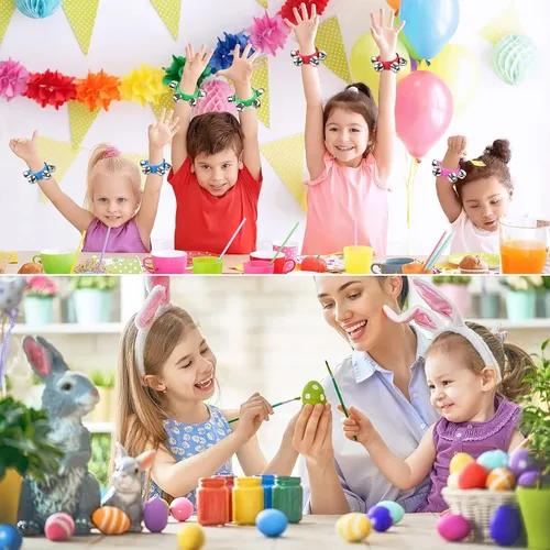 Vista 7 de Augshy 24 paquetes de instrumentos musicales agitadores para niños, 12 paquetes de coctelera de huevos y 12 paquetes de muñequera Jingle Bells
