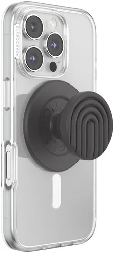 Vista 15 de Agarre para teléfono PopSockets con soporte expansible, agarre adhesivo - aluminio negro