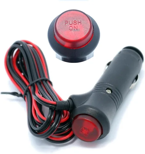 Vista 11 de Enchufe de encendedor de cigarrillos de 12 V con interruptor de encendido y apagado, repuesto de enchufe de encendedor de cigarrillos resistente