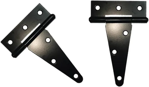 Vista 12 de HLMOptimo Bisagra T resistente de alta capacidad, 6 piezas, 2 pulgadas, negro, aleación de metal con recubrimiento en polvo