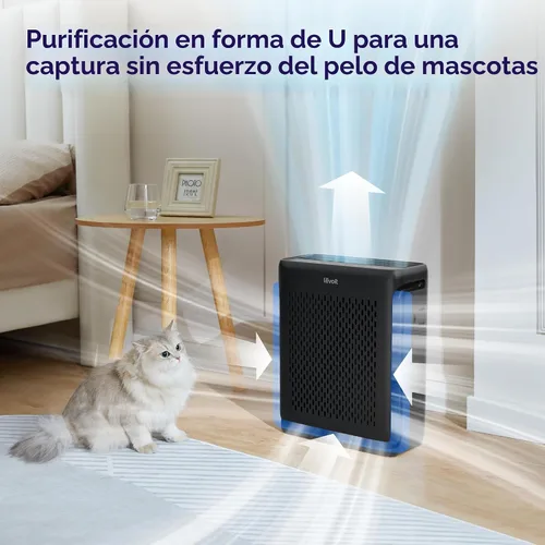 Vista 3 de LEVOIT Purificador de aire para el hogar, habitación grande hasta 1073 pies cuadrados con monitor de calidad del aire, AHAM VERIFIDE, WiFi