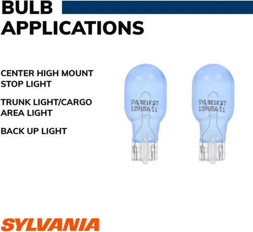 Vista 6 de SYLVANIA - Bombilla Mini SilverStar 921 - Luz más brillante y blanca, ideal para la luz de freno de montaje alto central (CHMSL) y más