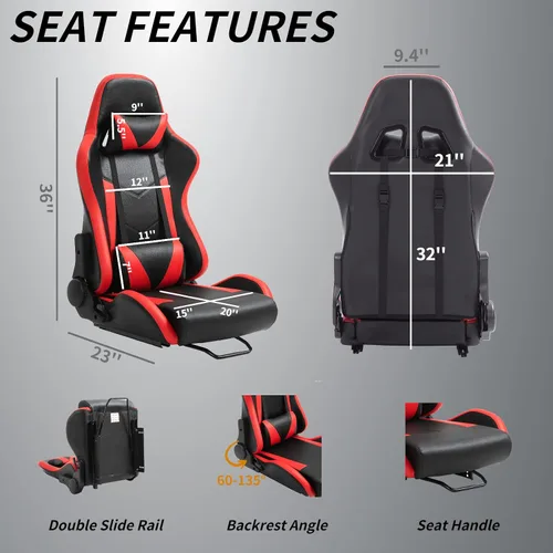 Vista 5 de Hottoby G29 Racing Simulator Cockpit with Racing Seat Steering Racing Wheel Stand Fit for Logitech G25 G27 G920 Thrustmaster Racing Simulator Seat