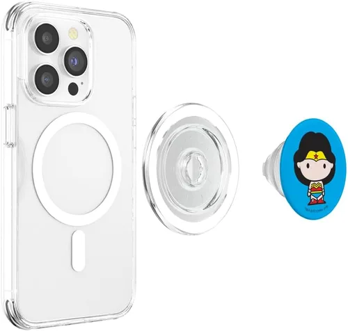 Vista 4 de Wonder Woman Cute Chibi Character PopSockets MagSafe PopGrip para iPhone