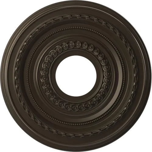 Vista 7 de Ekena Millwork CMP10CO Cole Medallón de techo de PVC termoformado (se adapta a toldos de hasta 4 1/4"), 10 "OD x 3 1/2" ID x 3/4" P