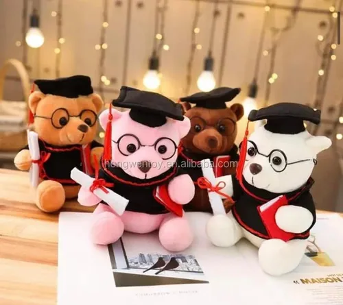 Vista 4 de Graduación Teddy Bear Peluche Animal de peluche (blanco)