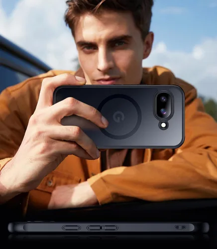 Vista 7 de SPIDERCASE Funda magnética para Google Pixel 9A, protección contra caídas de grado militar, delgada, translúcida, mate, a prueba de golpes