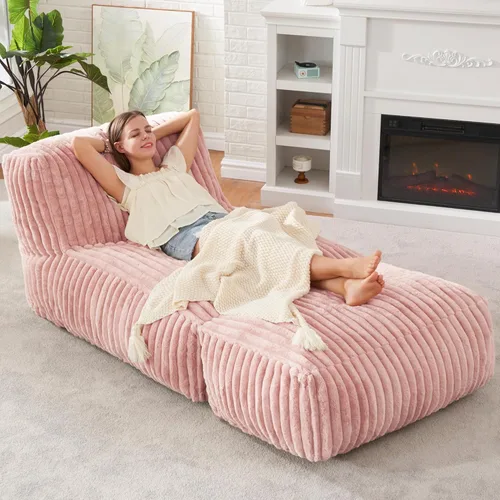 Vista 10 de Hobestluk Puf con espuma viscoelástica, tela de piel sintética ultrasuave, diseño ergonómico, puf pequeño, para sala de estar, dormitorio, sala